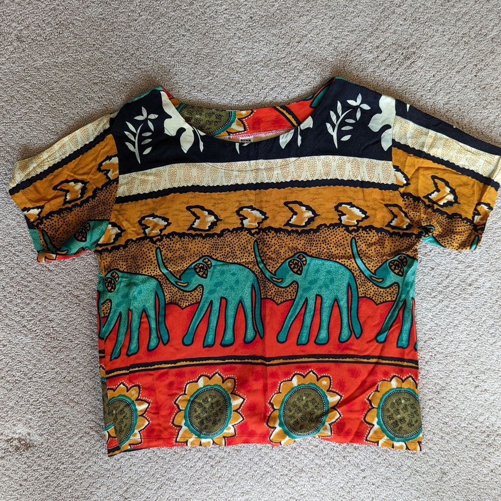 Vintage colourful crop tshirts